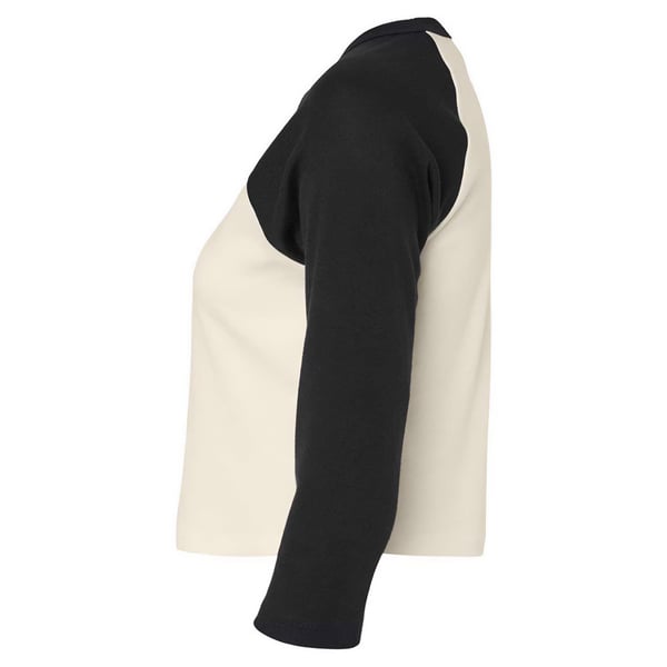 Bella + Canvas Womens/Ladies Micro-Rib Raglan 3/4 Sleeve Crop T-Shirt
