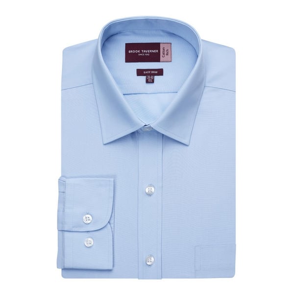 Brook Taverner Mens Rapino Poplin Long-Sleeved Formal Shirt