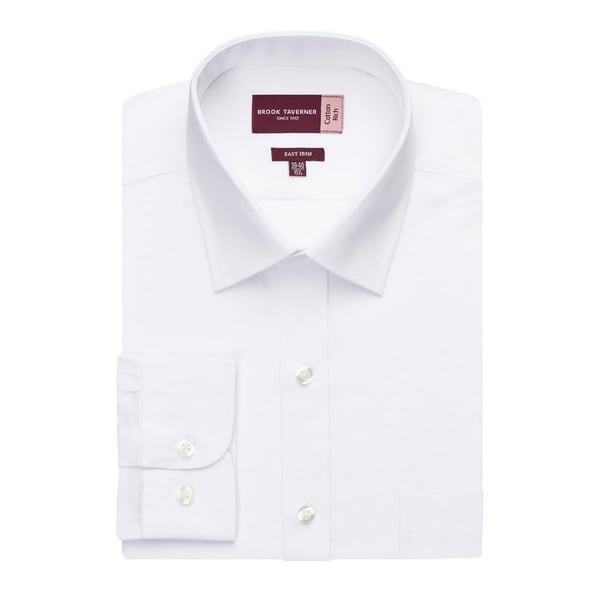 Brook Taverner Mens Rapino Poplin Long-Sleeved Formal Shirt