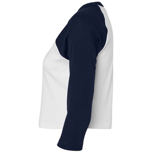 Bella + Canvas Womens/Ladies Raglan 3/4 Sleeve Crop T-Shirt