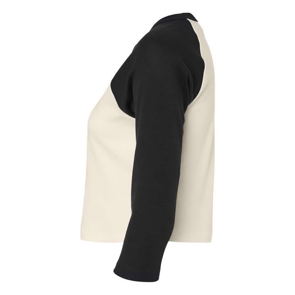 Bella + Canvas Womens/Ladies Raglan 3/4 Sleeve Crop T-Shirt
