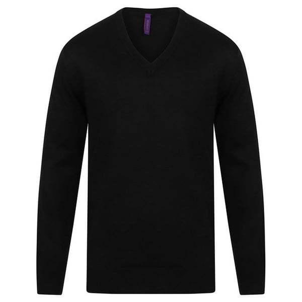 Henbury Mens Acrylic V Neck Sweatshirt