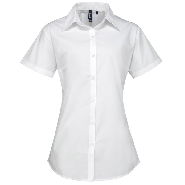Premier Womens/Ladies Supreme Poplin Short-Sleeved Shirt