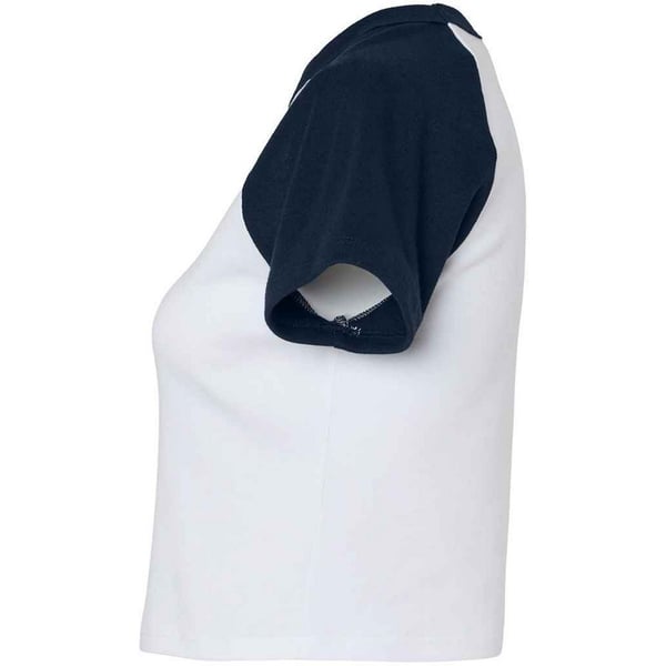 Bella + Canvas Naisten Micro-Rib Raglan Crop Top