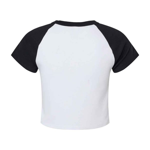 Bella + Canvas Naisten Micro-Rib Raglan Crop Top
