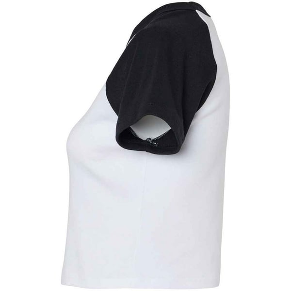 Bella + Canvas Naisten Micro-Rib Raglan Crop Top