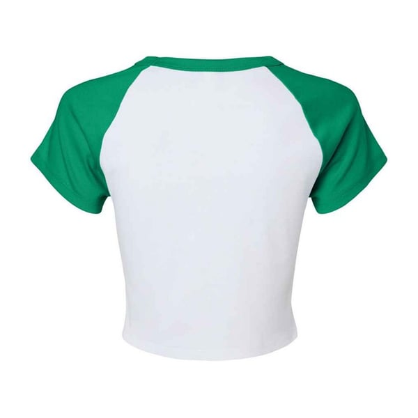 Bella + Canvas Womens/Ladies Micro-Rib Raglan Crop Top