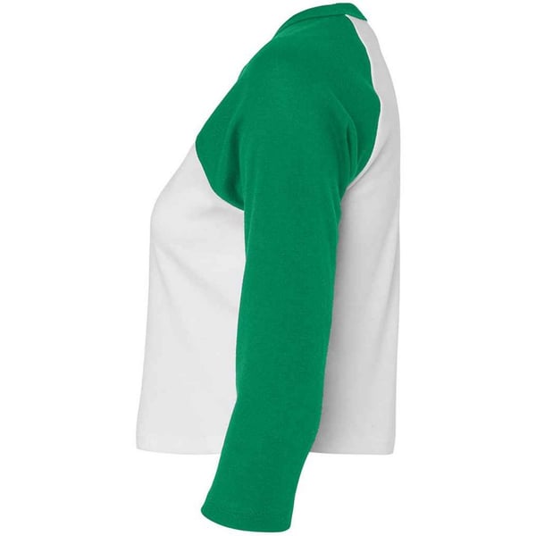 Bella + Canvas Womens/Ladies Micro-Rib Raglan 3/4 Sleeve T-Shirt
