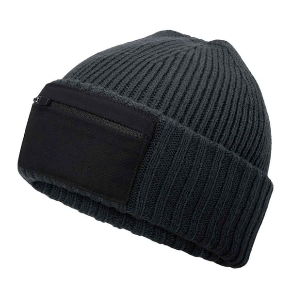 Beechfield Unisex Adult Zip Patch Beanie