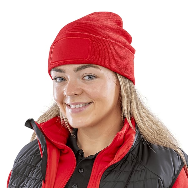 Result Genuine Recycled Printers Double Knit Recycled Beanie