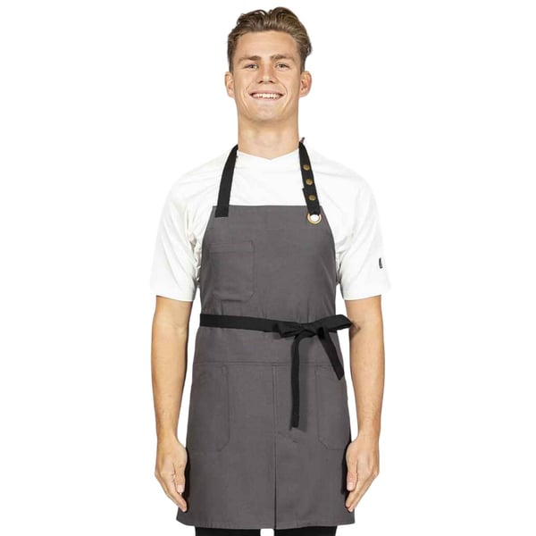 Dennys Canvas Front Slit Bib Apron