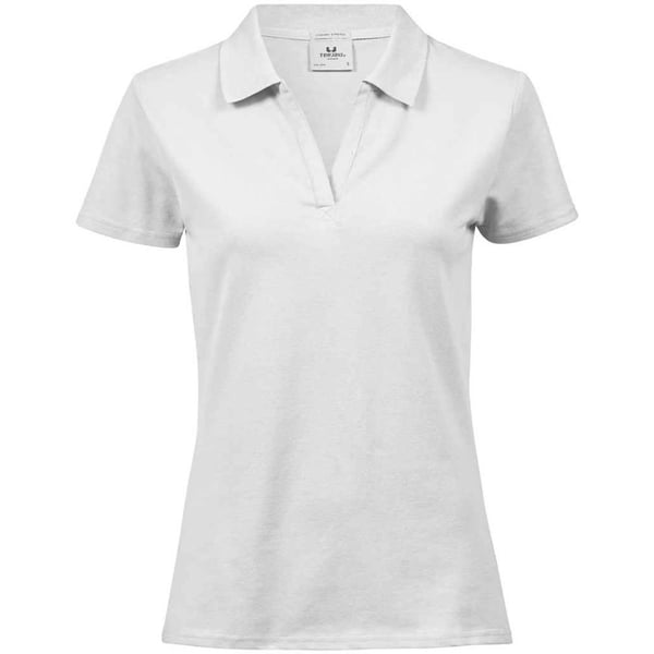 Tee Jays Womens/Ladies Luxury Stretch V Neck Polo Shirt