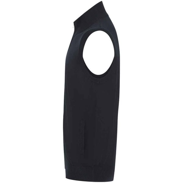 Henbury Mens Plain Full Zip Sleeveless Gilet
