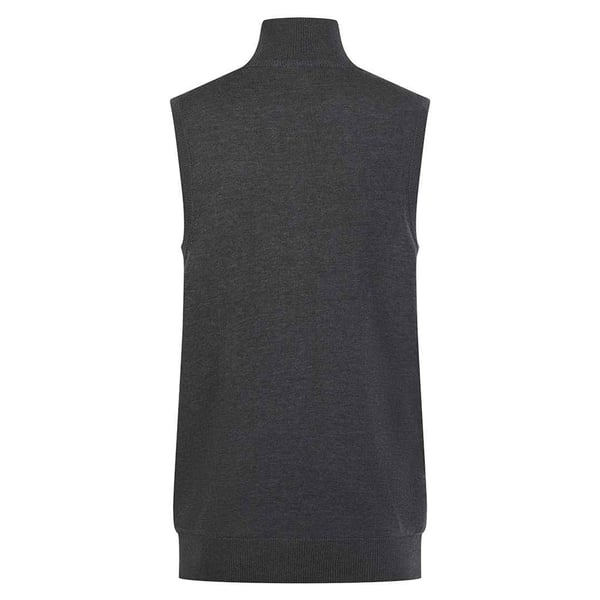 Henbury Mens Plain Full Zip Sleeveless Gilet