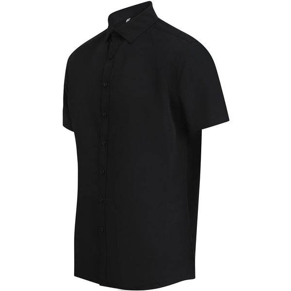 Henbury Mens Cotton Feel CoolPlus Short-Sleeved Formal Shirt