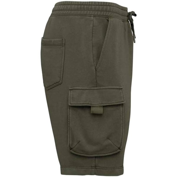 Native Spirit Mens French Terry Washed Cargo Shorts