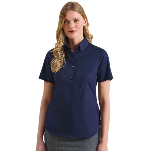 Premier Womens/Ladies Supreme Oxford Short-Sleeved Formal Shirt