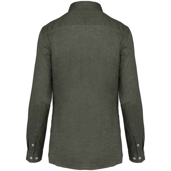 Spasso Womens/Ladies Linen Long-Sleeved Shirt