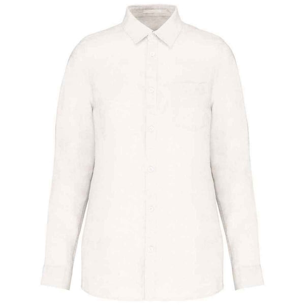 Spasso Womens/Ladies Linen Long-Sleeved Shirt