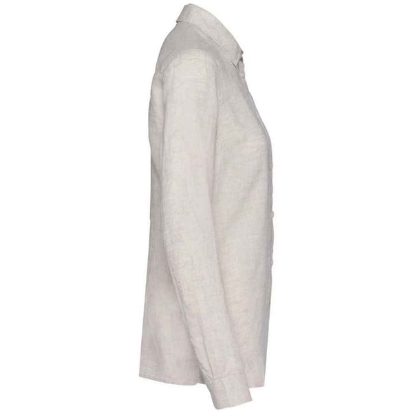 Spasso Womens/Ladies Linen Long-Sleeved Shirt