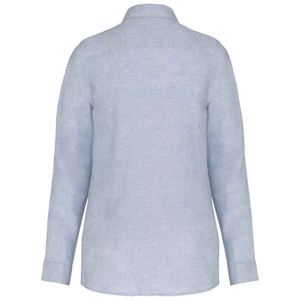 Spasso Womens/Ladies Linen Long-Sleeved Shirt