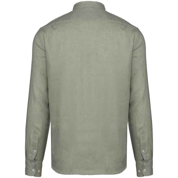 Spasso Mens Linen Long-Sleeved Shirt