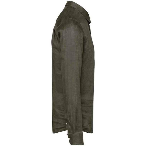 Spasso Mens Linen Long-Sleeved Shirt