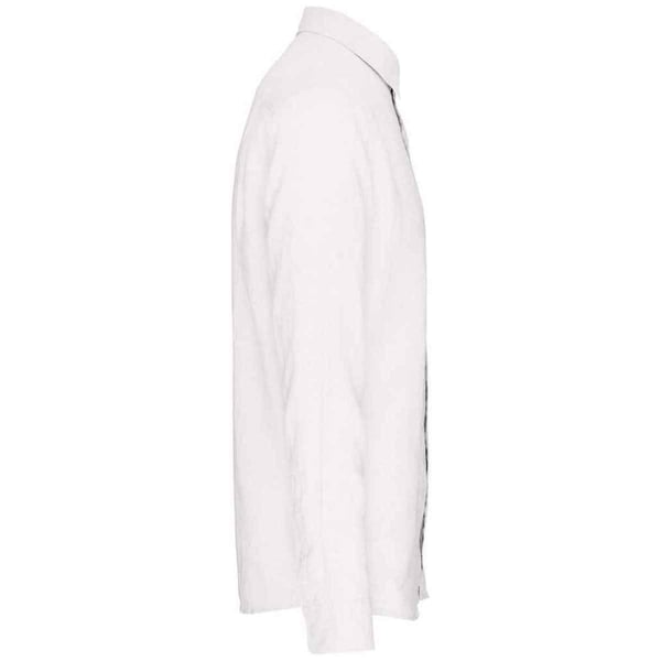 Spasso Mens Linen Long-Sleeved Shirt