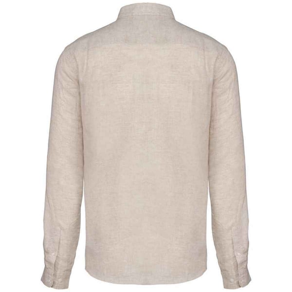 Spasso Mens Linen Long-Sleeved Shirt