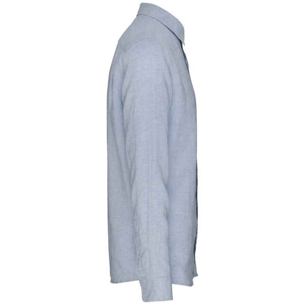 Spasso Mens Linen Long-Sleeved Shirt