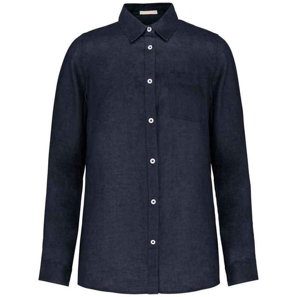 Spasso Mens Linen Long-Sleeved Shirt