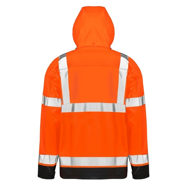 Result Genuine Recycled Mens Prism Hi-Vis Heavy Duty Hooded Jacket