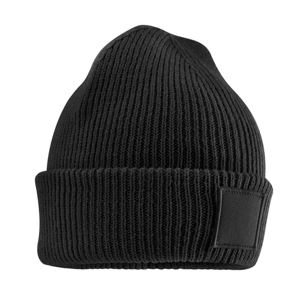 Beechfield Childrens/Kids Cuffed Tonal Patch Beanie