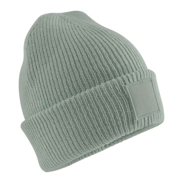 Beechfield Childrens/Kids Cuffed Tonal Patch Beanie