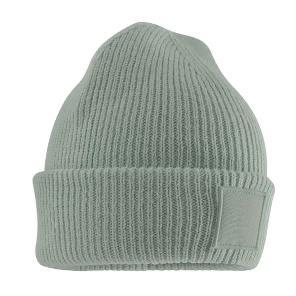 Beechfield Childrens/Kids Cuffed Tonal Patch Beanie