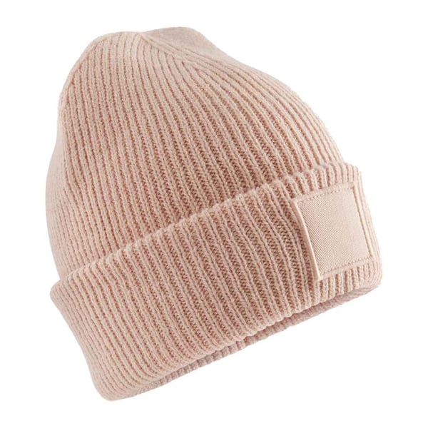 Beechfield Childrens/Kids Cuffed Tonal Patch Beanie
