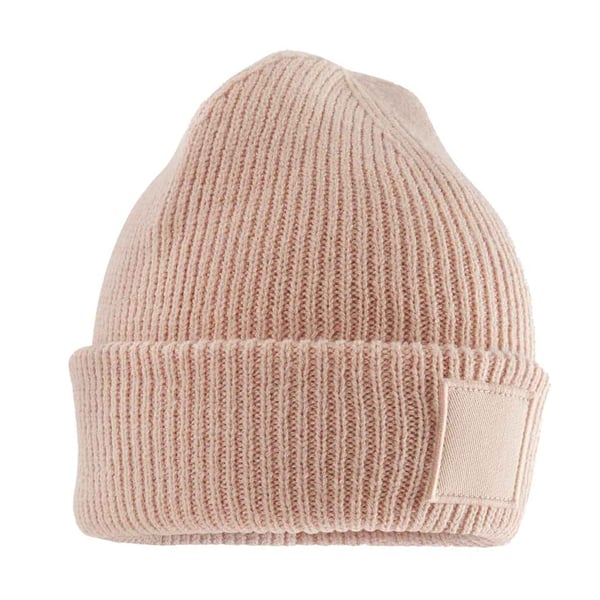 Beechfield Childrens/Kids Cuffed Tonal Patch Beanie