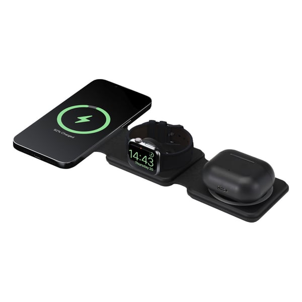 Floso Armus Recycled Plastic 3 in 1 Wireless Charging Pad