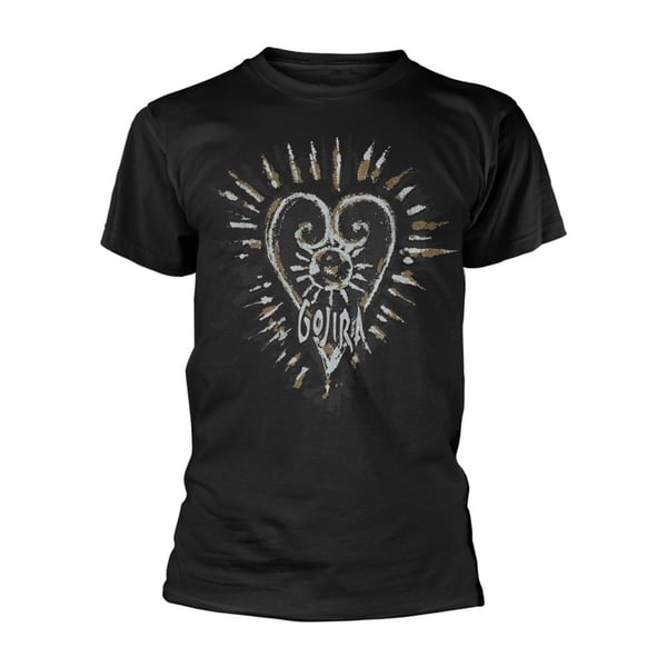 Gojira Unisex T-shirt i økologisk bomuld til voksne med et hjerte af styrke