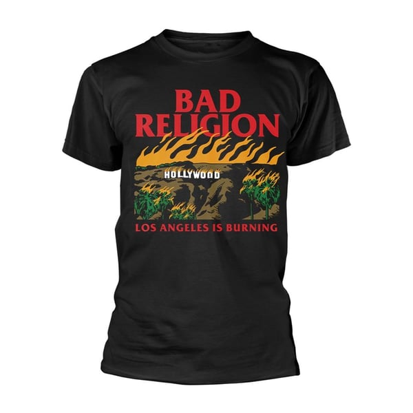 Bad Religion Unisex Adult Los Angeles Is Burning T-Shirt