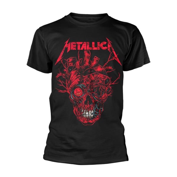 Metallica Unisex Aikuisten Sydän Kallo T-paita