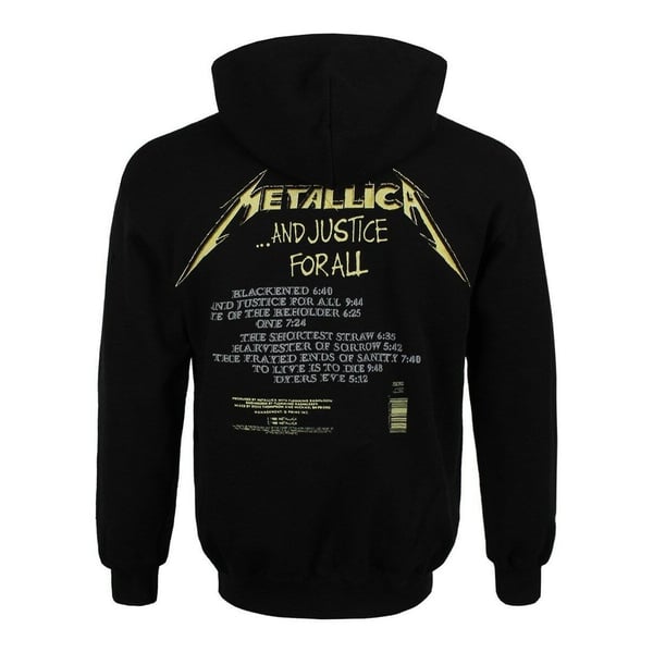 Metallica Unisex Adult And Justice For All Tracks Hoodie