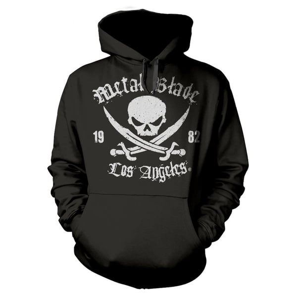 Metal Blade Records Unisex hættetrøje med piratlogo til voksne