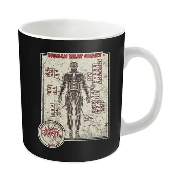 Cattle Decapitation Human Meat Chart Mugg