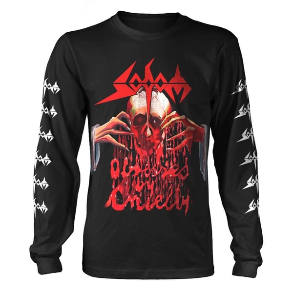 Sodom Unisex T-shirt med lange ærmer til voksne, der er besat af grusomhed