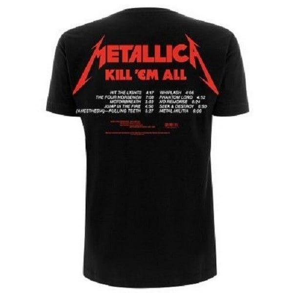 Metallica Unisex Aikuisten Kill Em All Tracks T-paita