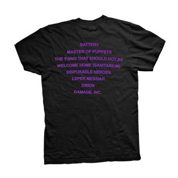Metallica Unisex Adult Master Of Puppets Tracks T-Shirt
