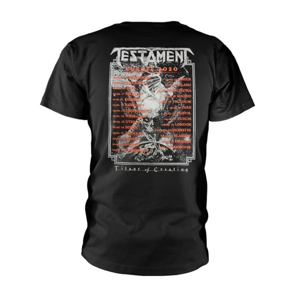 Testament Unisex T-shirt til voksne med Titans Of Creation Europa 2020-turne