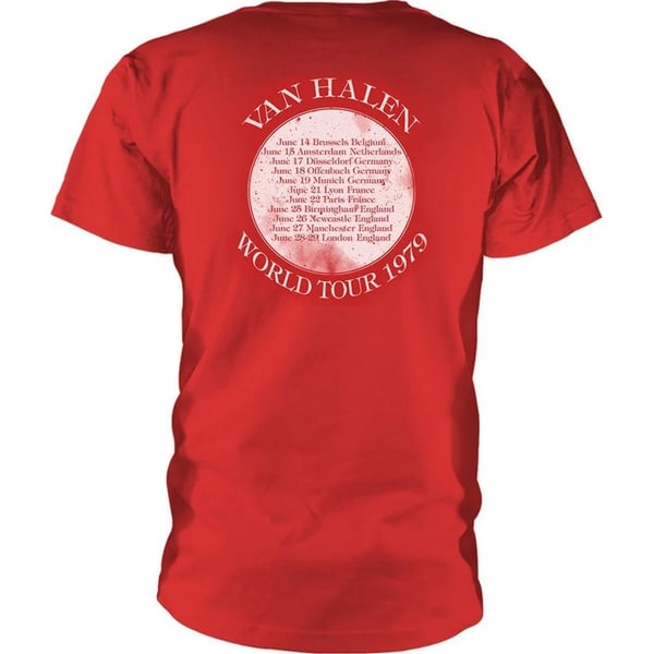 Van Halen Unisex T-shirt til voksne med 1979-turne