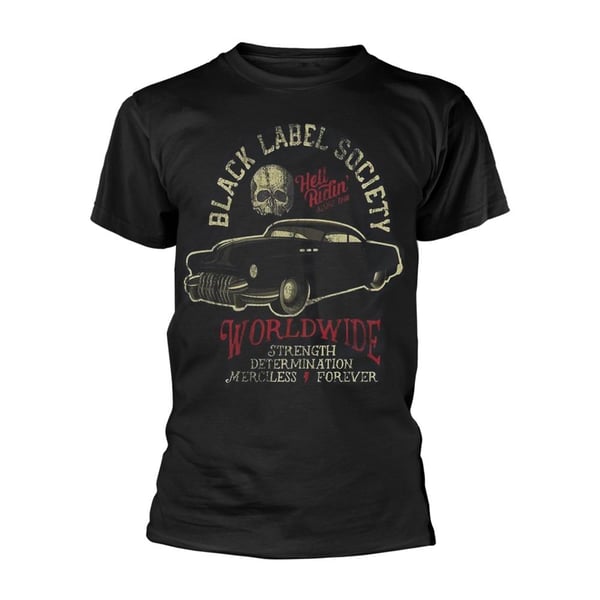 Black Label Society Unisex Adult Hell Riding Worldwide T-Shirt